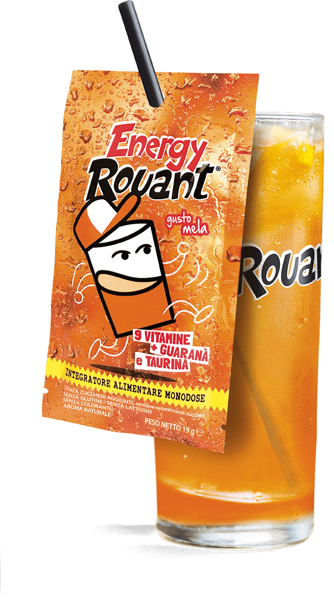 bicchiere integratore con cannuccia e logo rouant